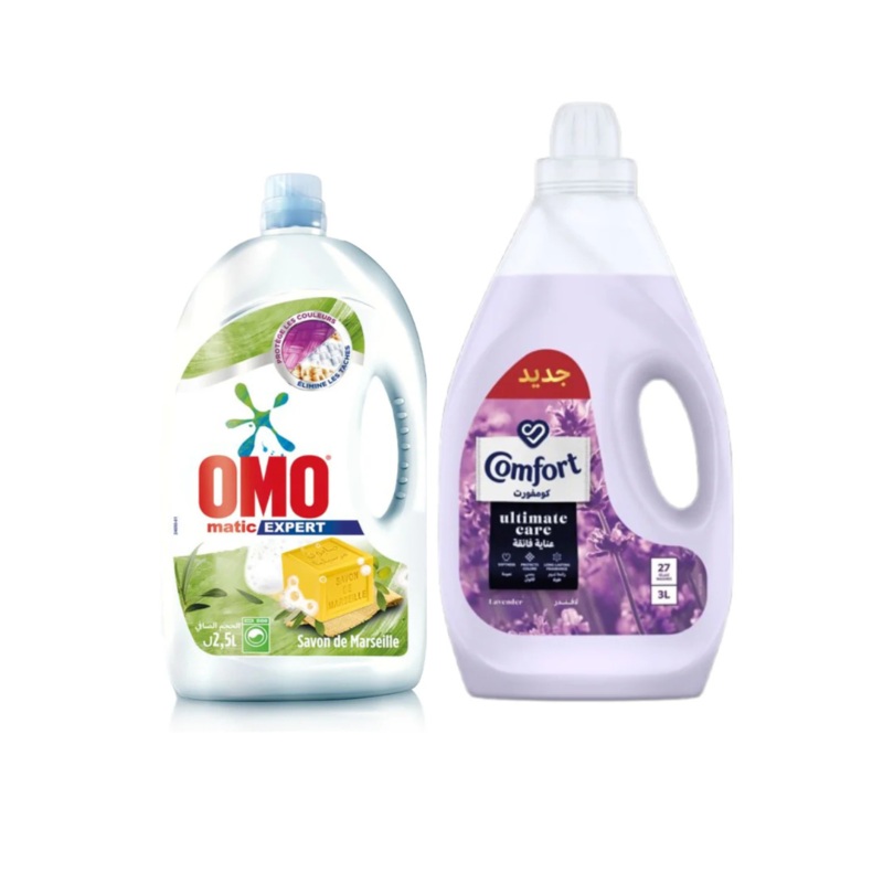 OMO Matic Expert Savon De Marseille+ Comfort Lavendar 3L (@25% Off) | OMO In Lebanon