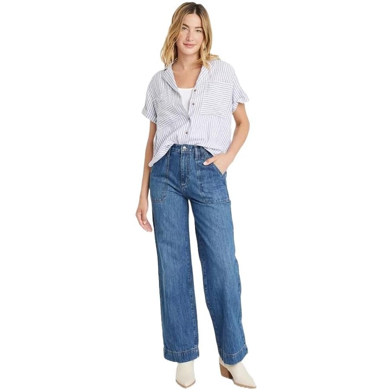 Universal Thread Women’s Navy Blue High-Rise Wide Leg Jeans| Universal Thread In Lebanon
