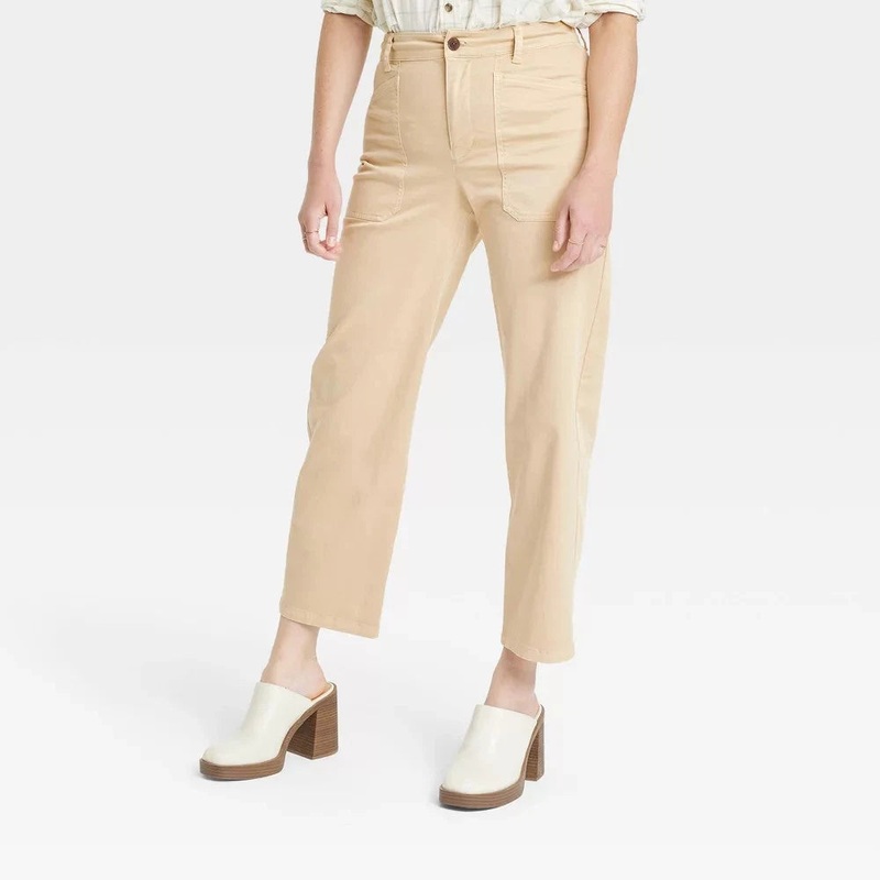 Universal Thread Women’s Tan High-Rise Barrel Leg Pants | Universal Thread In Lebanon