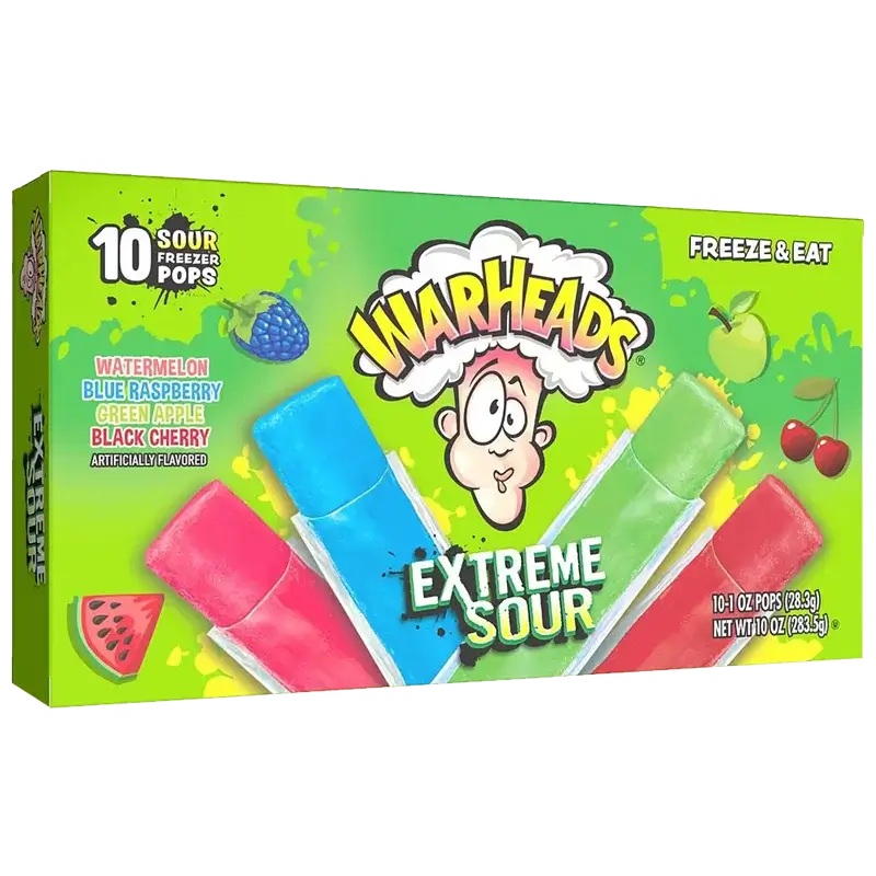 Warheads Extreme Sour Freezer Pops – 10pcs