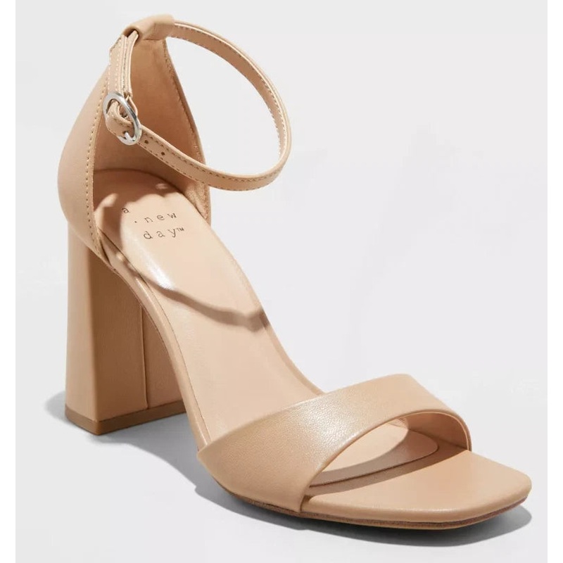 A New Day Women’s Beige Shelly Heeled Sandals with Memory Foam Insole |A New Day In Lebanon