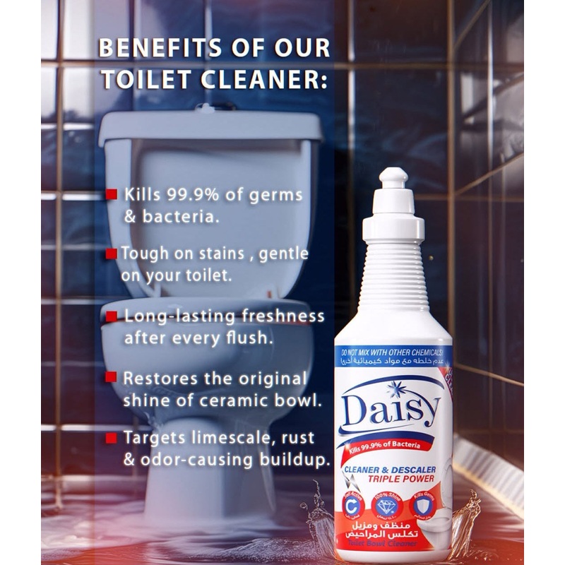 Daisy Triple Power Toilet Bowl Cleaner & Descaler 1L | Daisy In Lebanon