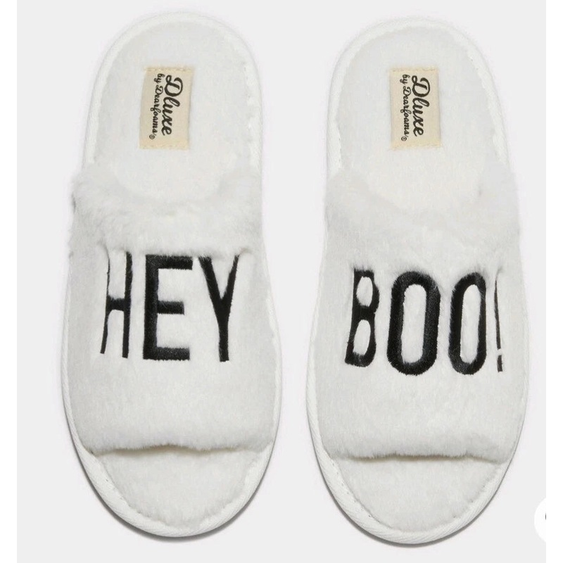 Dluxe By Dearfoams Women’s White Halloween Furry Slippers | Dluxe By Dearfoams In Lebanon