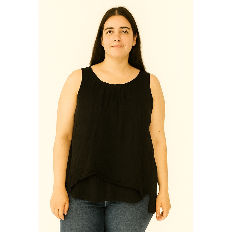 Mango Women’s Black Mesh Knitted Sleeveless Blouse |Mango In Lebanon