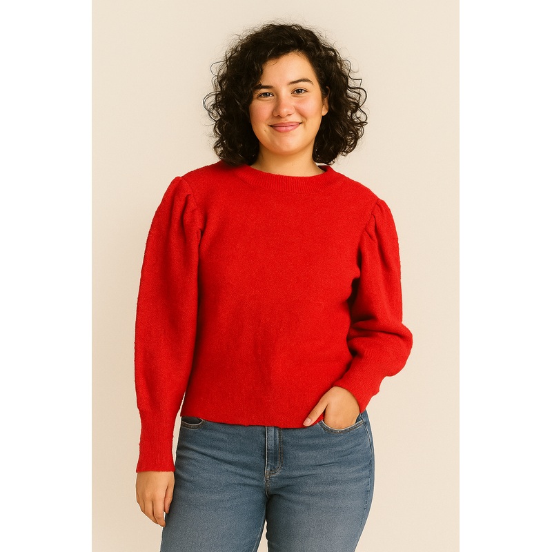 Mango Women’s Red Long Sleeve Open Back Sweatshirt |Mango In Lebanon