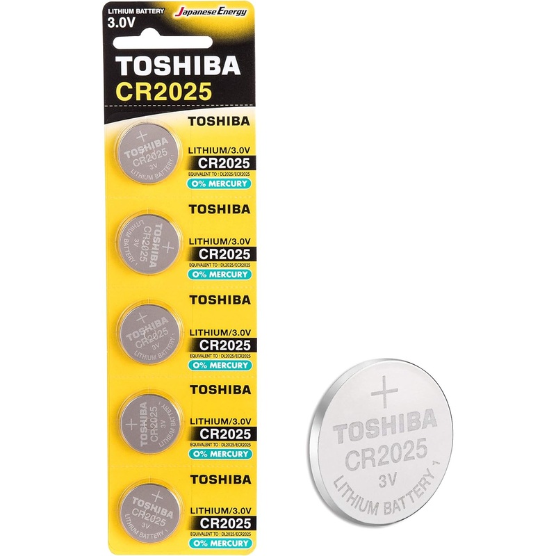 Toshiba CR2025 3V Lithium Battery 5 Pieces | Toshiba In Lebanon