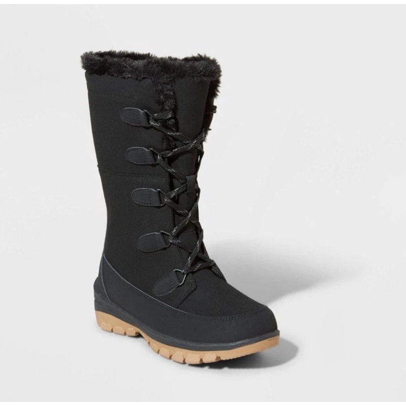 Universal Thread Women’s Black Carla Tall Winter Boots |Universal Thread In Lebanon