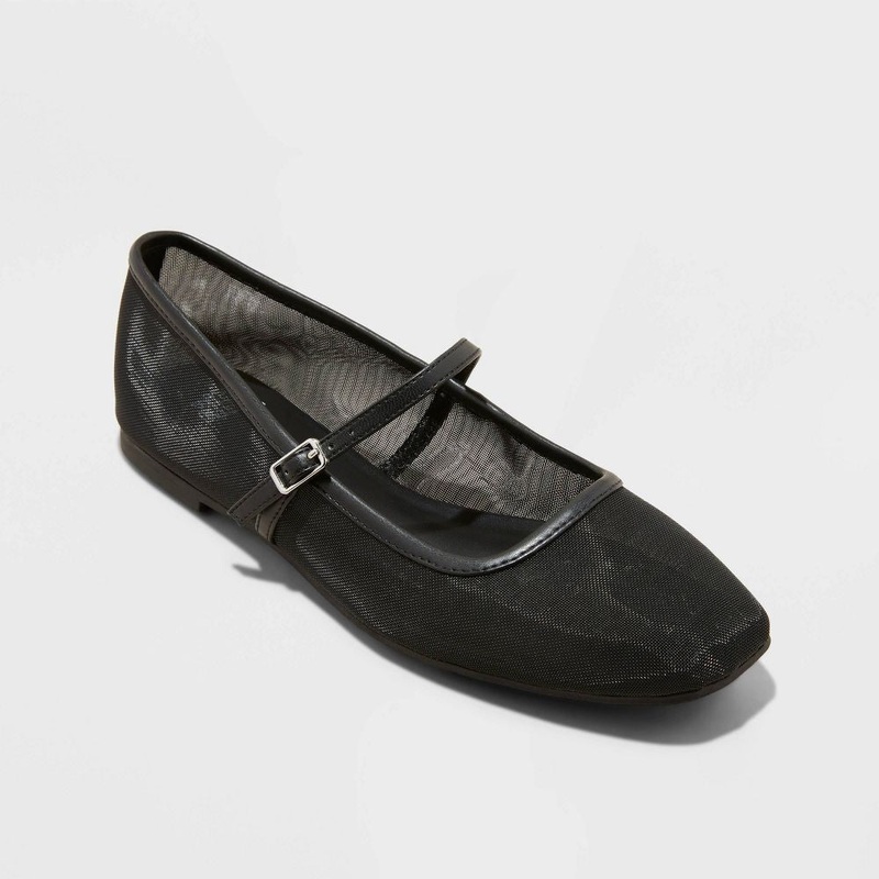 Wild Fable Women’s Black Elsa Mary Jane Ballet Flats |Wild Fable In Lebanon