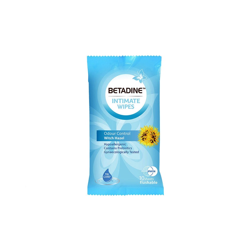 Betadine Intimate Wipes Odour Control 10 Sheets|Betadine In Lebanon