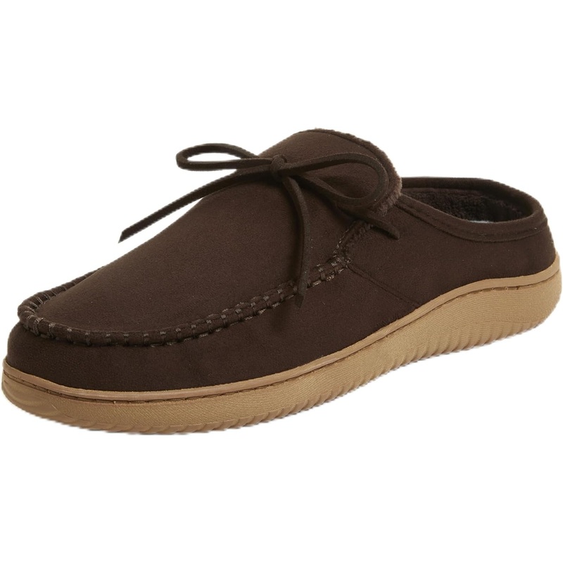 Dearfoams Men’s Brown Fowler Moc Toe Clog Indoor Outdoor Supportive House Slipper |Dearfoams In Lebanon