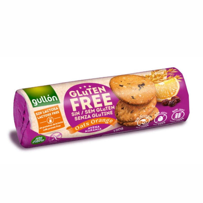Gullon Gluten Free Oats & Orange 180g | Gullon In Lebanon