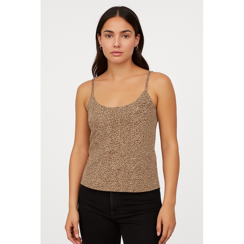 Mango Women’s Leopard Printed Sleeveless Blouse |Mango In Lebanon