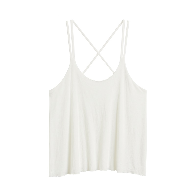 Mango Women’s White Sleeveless Cross-Back Blouse |Mango In Lebanon