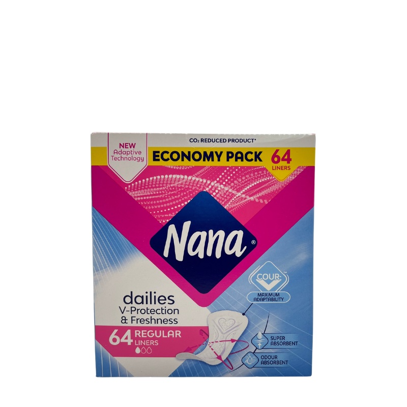 Nana Dailies Fresh & Protect Regular Liners 64 Pads | Nana In Lebanon