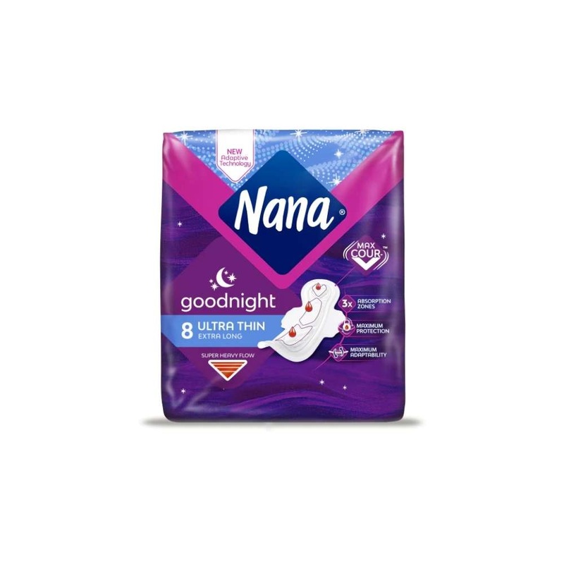 Nana Good Night Ultra Thin Extra Long 8 Pads | Nana In Lebanon