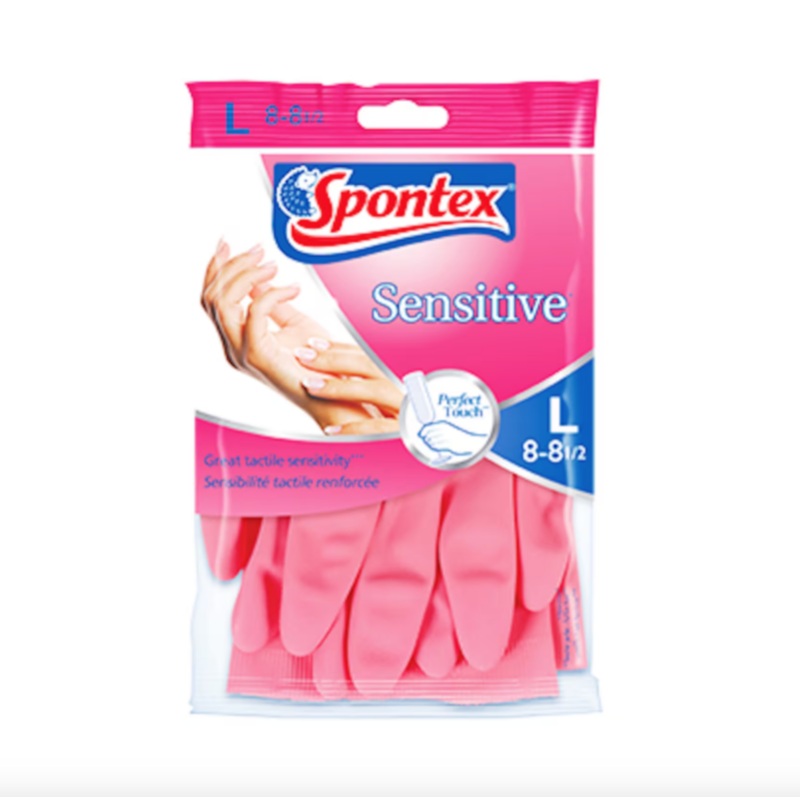 Spontex Sensitive Natural Latex Gloves (Large) | Spontex In Lebanon