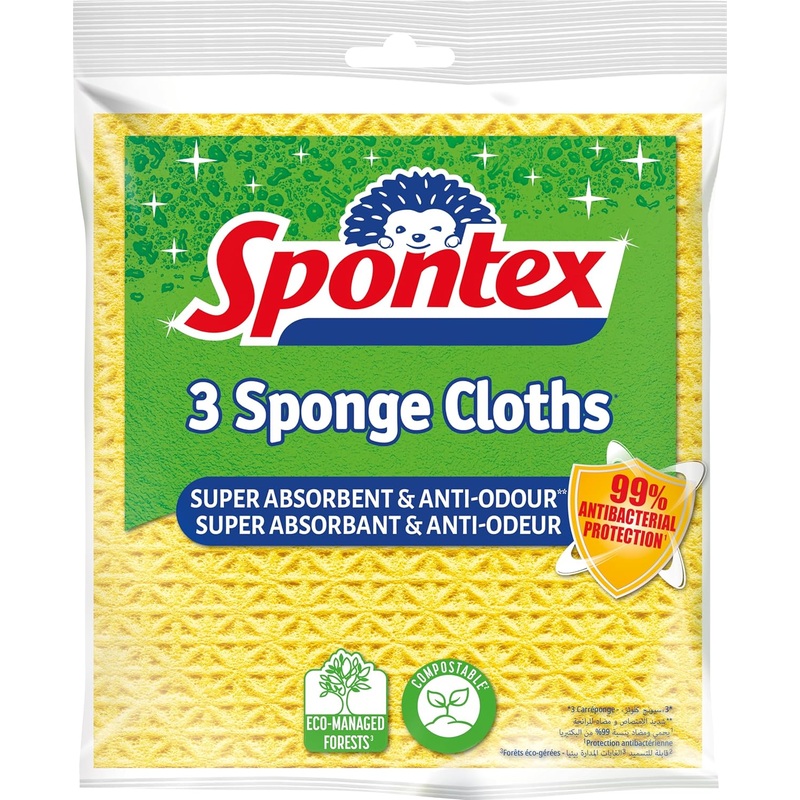 Spontex Sponge Cloths 4pcs | Spontex In Lebanon