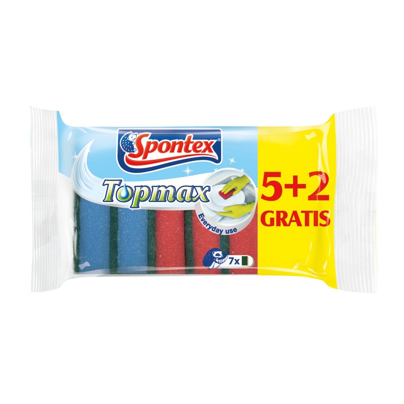 Spontex Topmax Everyday Use Sponge 5 +2 pcs  | Spontex In Lebanon