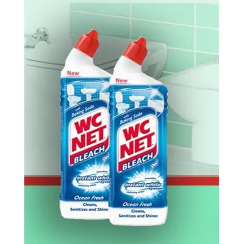 WC NET Toilet Cleaner Bleach Gel Ocean Fresh 750MLX2 25% Off