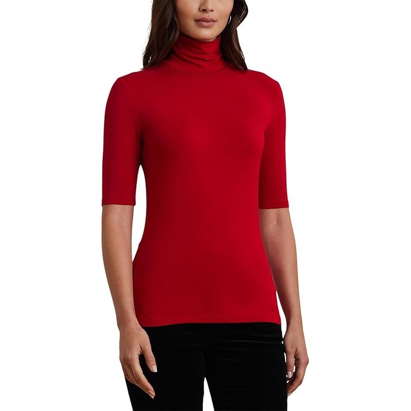 Lauren Ralph Lauren Women’s Red High Neck Blouse | Lauren Ralph Lauren In Lebanon