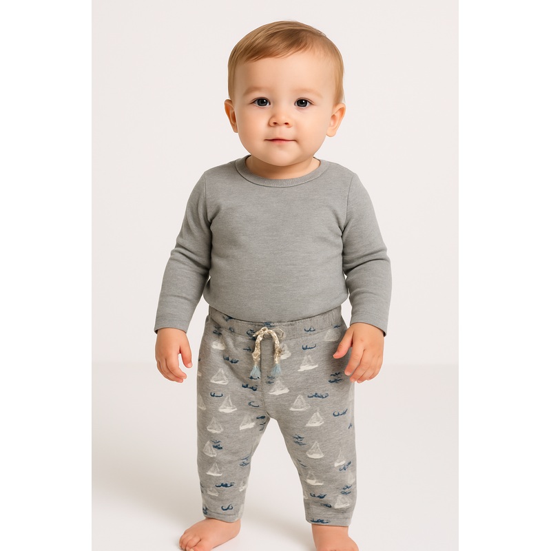 Mango Baby Boy’s Grey Printed Sweatpant |Mango In Lebanon