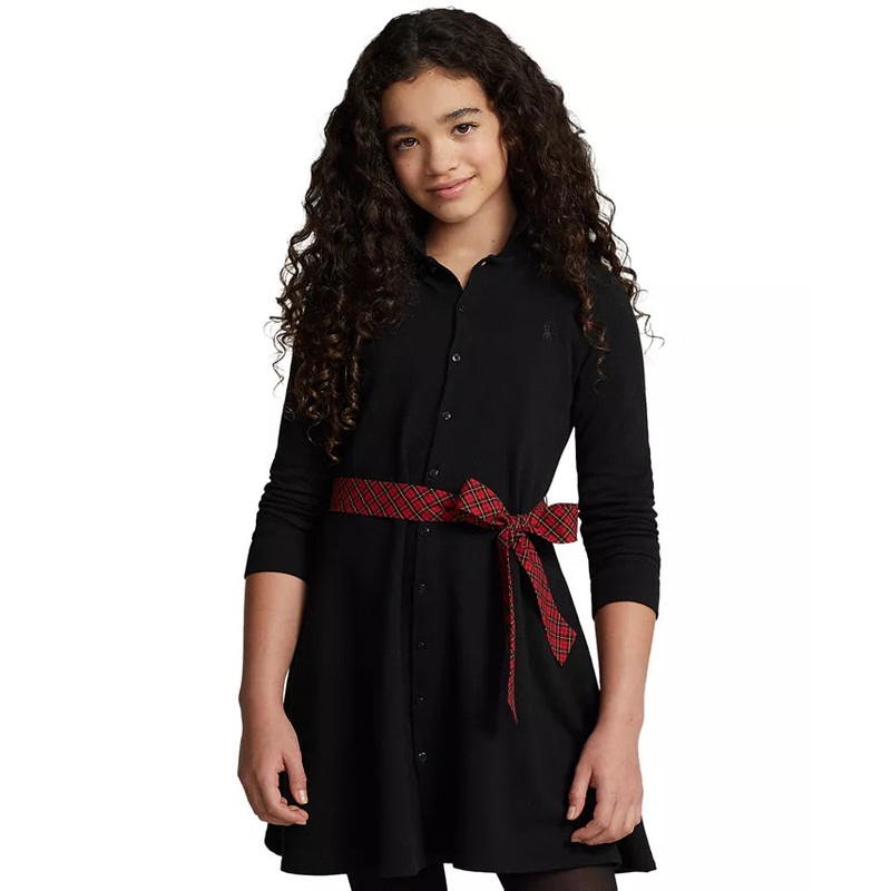 Polo Ralph Lauren Big Girls Plaid-Sash Knit Oxford Dress |Polo Ralph LaurenIn Lebanon