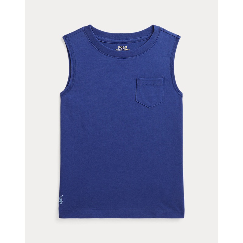 Polo Ralph Lauren Girl’s Navy Cotton Jersey Pocket Tank Top |Polo Ralph Lauren In Lebanon