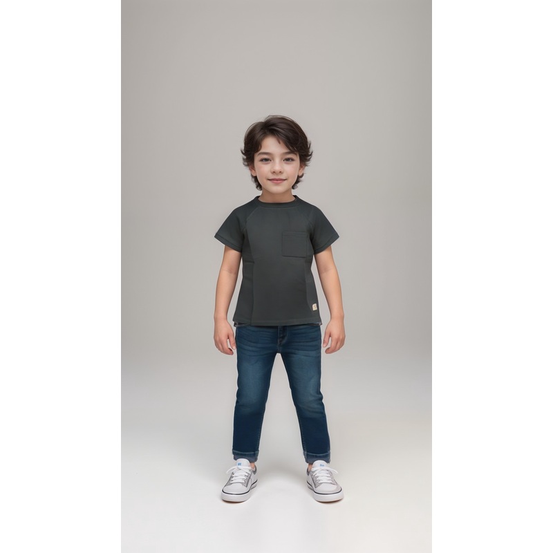 POMPdeLUX Boy’s Dark Green Short-Sleeve T-Shirt |POMPdeLUX in Lebanon