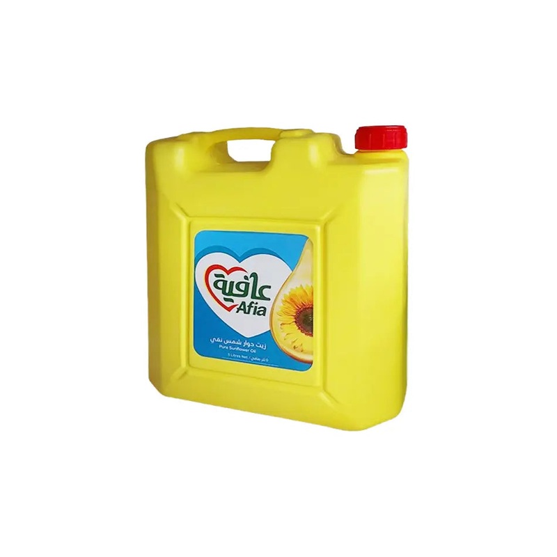 Afia Pure Sunflower Oil 5L | Afia In Lebanon (15%Free)