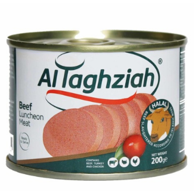 Al Taghziah Beef Luncheon Meat Round Can 200g | Al Taghziah In Lebanon