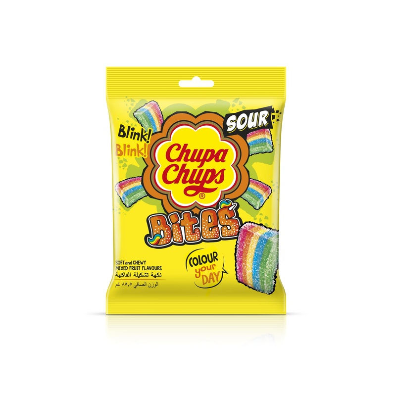 Chupa Chups Sour Bites Mixed Fruit Jellies 85.5g | Chupa Chups In Lebanon