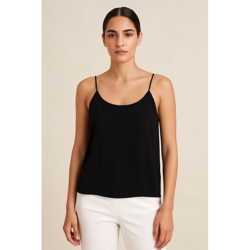 Mango Women’s Black Round Neck Sleeveless Blouse | Mango In Lebanon