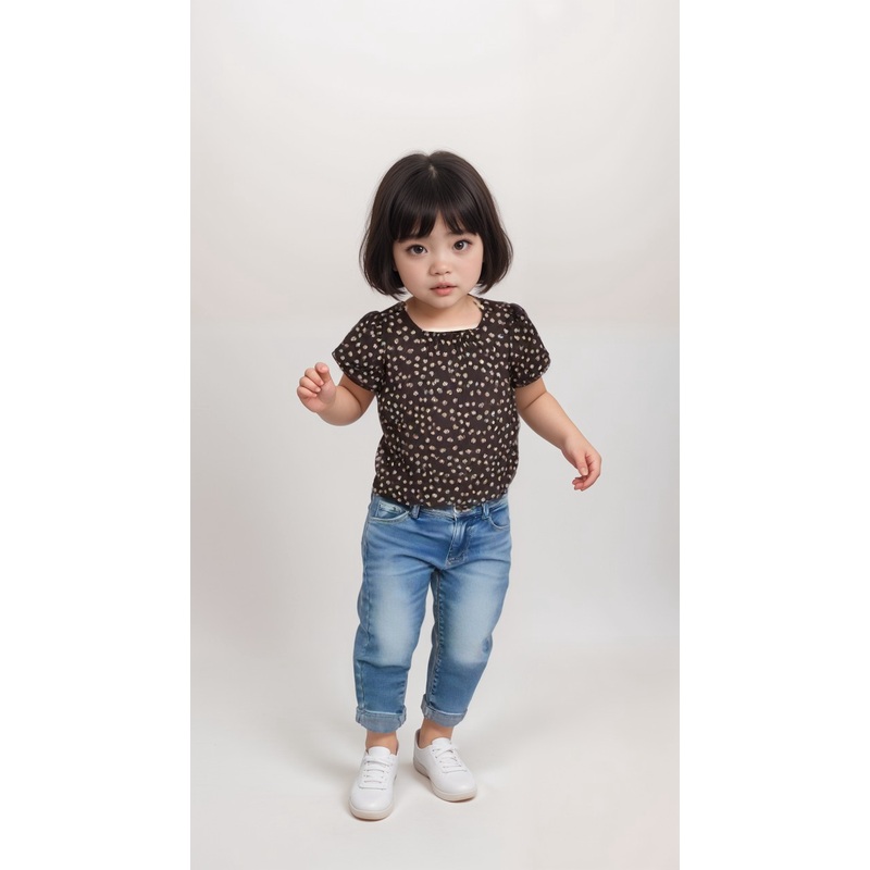 POMPdeLUX Baby Girl’s Brown T-Shirt | POMPdeLUX in Lebanon