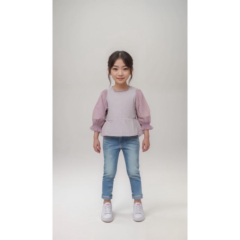 POMPdeLUX Girl’s Lilac Long Sleeve Blouse | POMPdeLUX in Lebanon