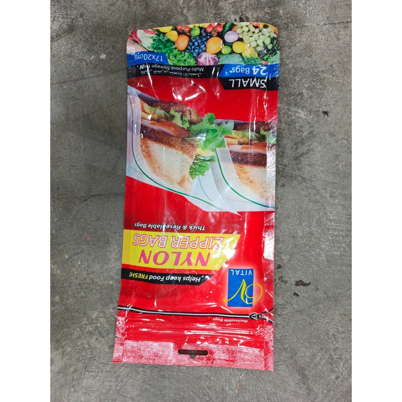 Vital Nylon Zipper Bags Small 24 Bags (VL 508) | Vital In Lebanon