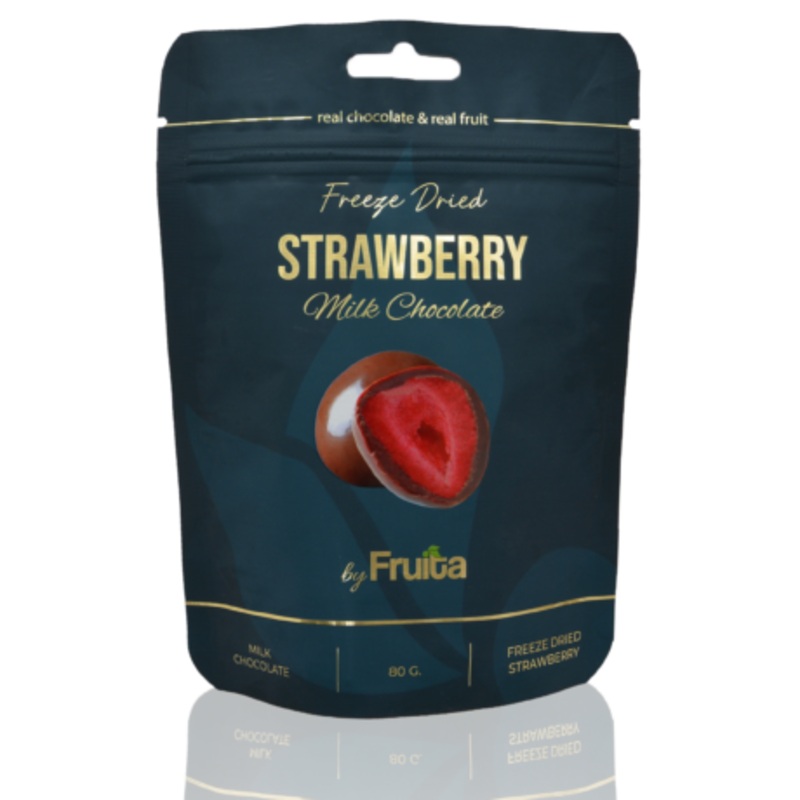 Fruita Milky Chocolate Coated Strawberry Freeze-Dried Fruit – 80gr Freeze Dried | Fruita In Lebanon