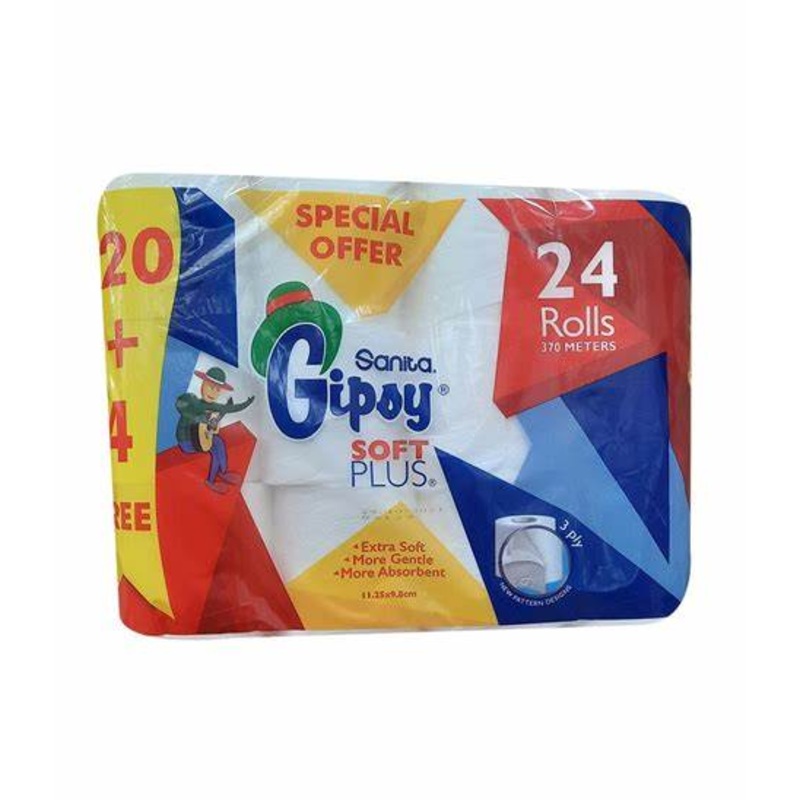 GIPSY TOILET PAPER 20+4(Free) ROLL | Sanita In Lebanon