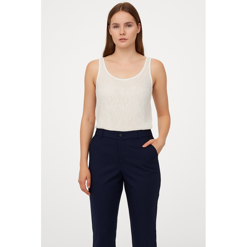 Mango Women’s Navy Casual Pant |Mango In Lebanon