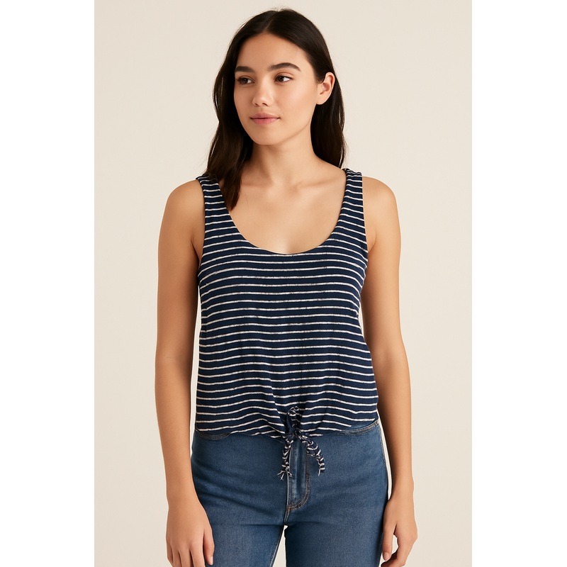 Mango Women’s Navy Stripe Tank Top |Mango In Lebanon