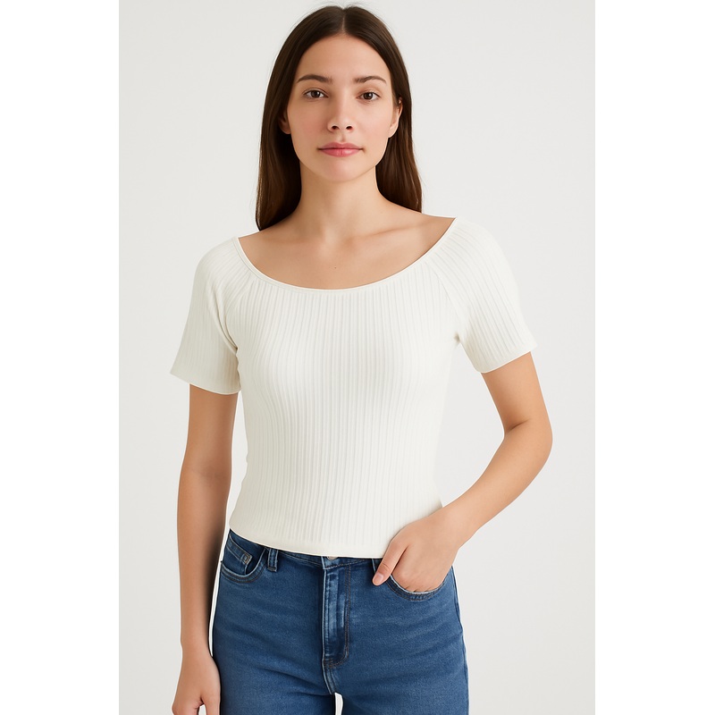 Mango Women’s White Open-Back T-Shirt |Mango In Lebanon