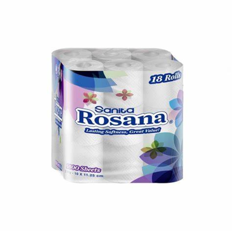 ROSANA TOILET PAPER 100SH 18RL | Sanita In Lebanon