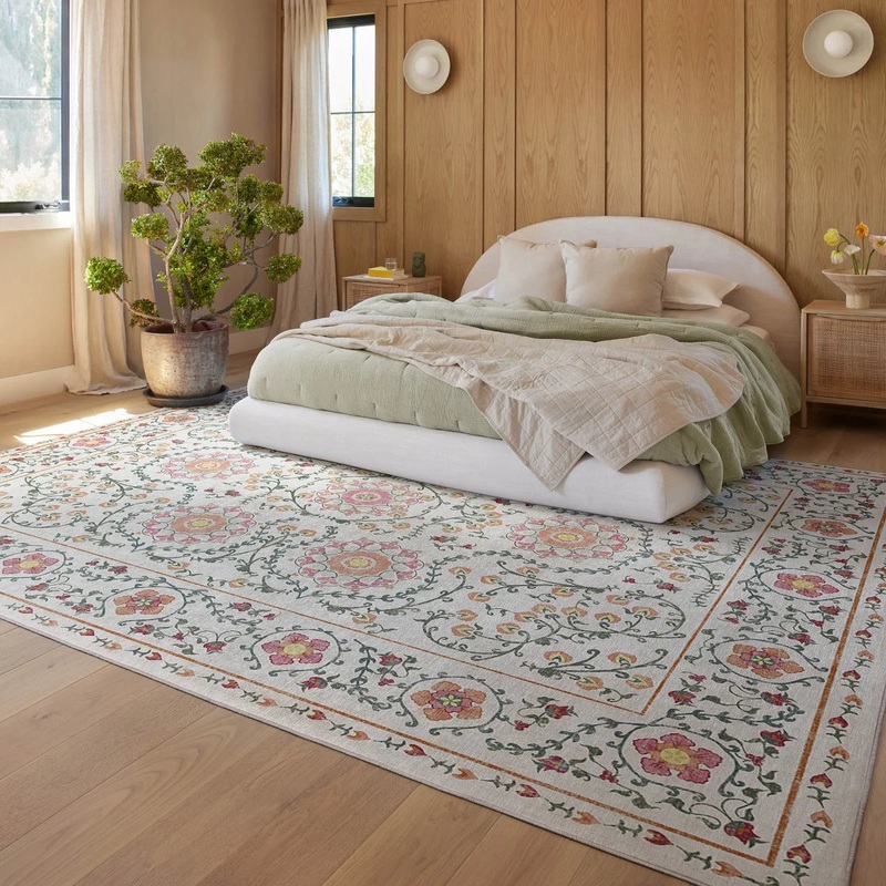 Ruggable Multicolor Flat Woven Washable Area Suzani Rug 2,4m x 3m |Ruggable In Lebanon