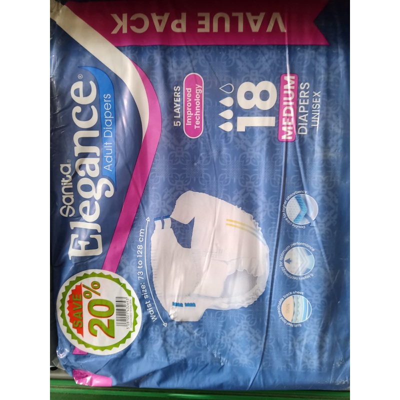 Sanita Elegance Adult Diapers Medium 18 (Save 20%) | Sanita In Lebanon