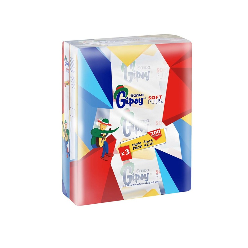 Sanita Gipsy Gentle Care Facial Tissue Triple Pack 200 Sheets | Sanita In Lebanon
