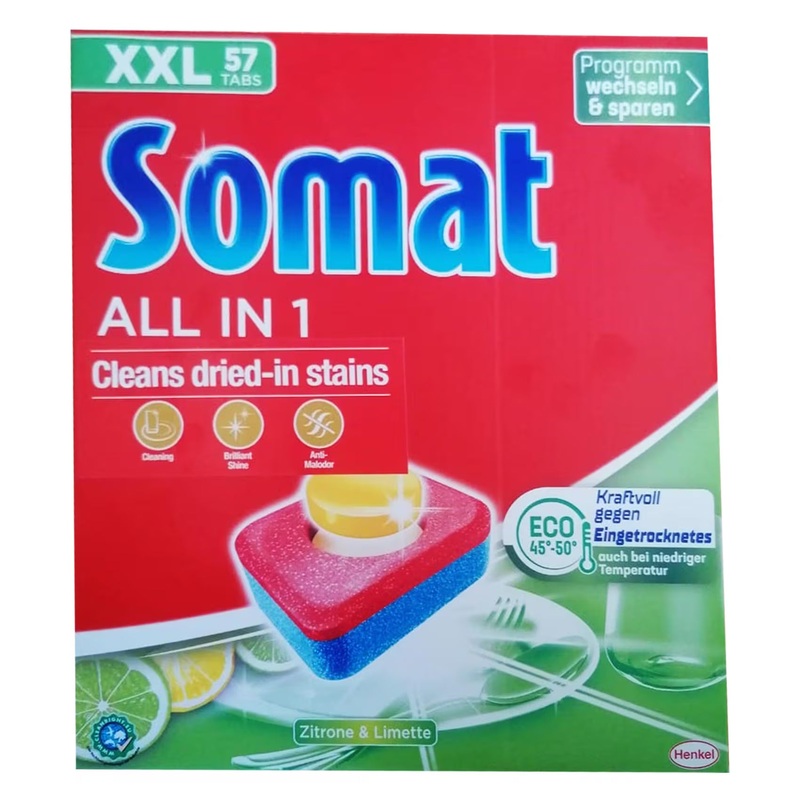 Somat All in 1 Automatic Dishwashing Detergent, lemon 57 Tabsx17.6g | Somat in Lebanon