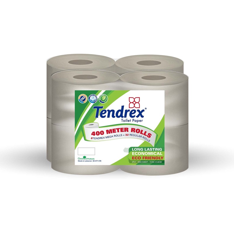 Tendrex Toilet 8 Mega Rolls Eco-Friendly