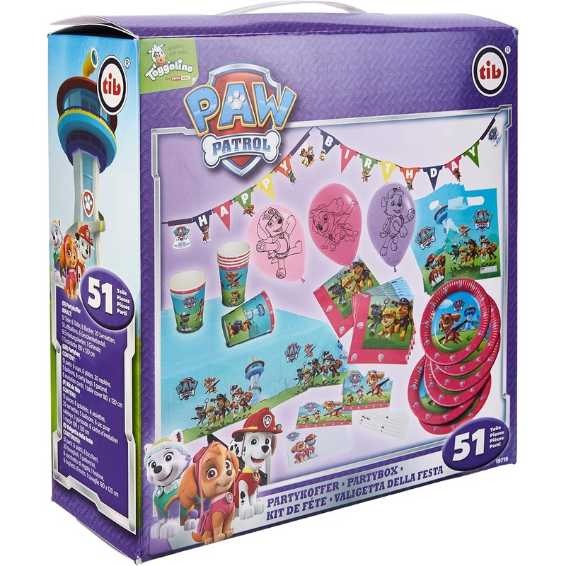 Tib Paw Patrol Girl Party Suitcase Set – 51-Piece |Tib In Lebanon