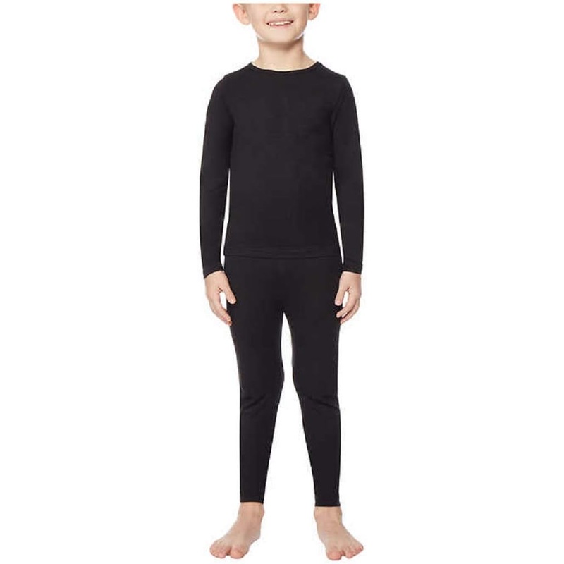 32 Degrees Kid’s Black Base Layer Top And Pant Heat Set  |32 Degrees In Lebanon