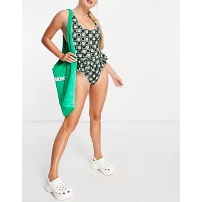 Collusion Women’s Multicolor Swimsuit ANF1346
