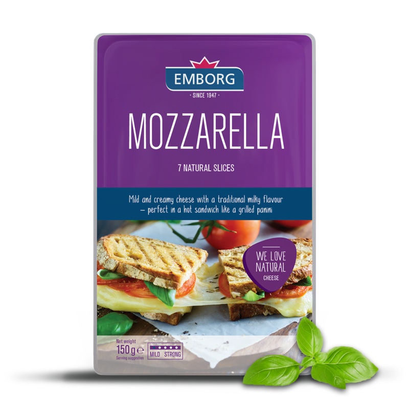 Emborg Natural Mozzarella Slices 150g | Emborg In Lebanon